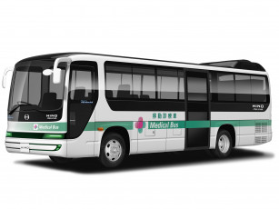 Картинка автомобили 3д plug in melpha hino 2013г hybrid