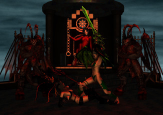 Картинка 3д+графика фантазия+ fantasy существа девушки