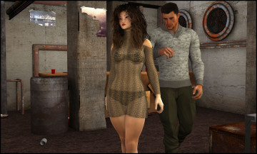 обоя 3д графика, люди , people, мужчина, девушка