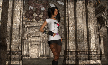 Картинка 3д+графика люди+ people взгляд девушка