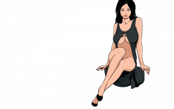 Картинка векторная+графика люди девушка