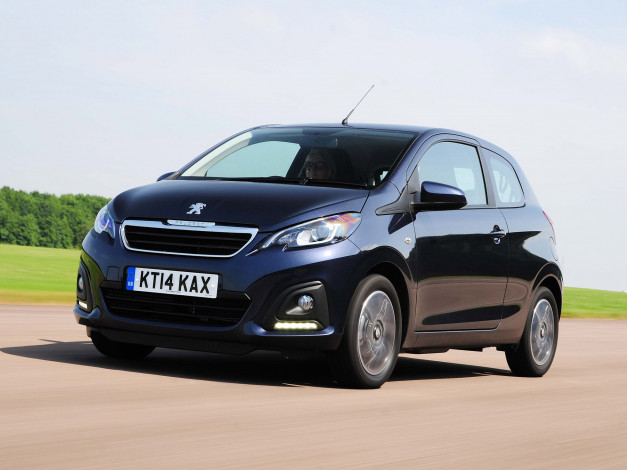 Обои картинки фото автомобили, peugeot, 2014г, uk-spec, 3-door, 108