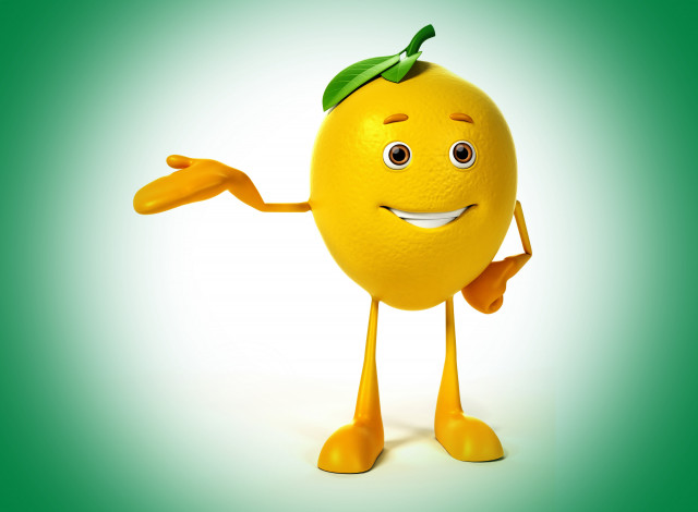 Обои картинки фото 3д графика, юмор , humor, class, eyes, smile, lemon, green, background, класс, взгляд, улыбка, лимон, зеленый, фон