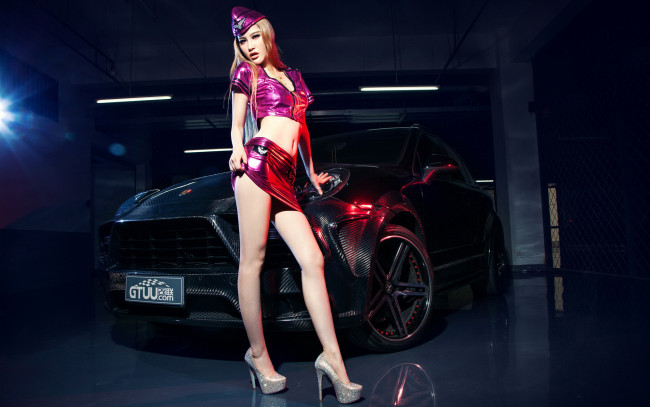 Обои картинки фото автомобили, авто с девушками, азиатка, автомобиль, девушка