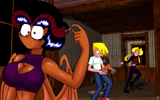 Обои картинки фото рисованные, - другое, крылья, демон, девушка, взгляд, эльфийка