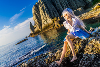 Картинка разное игрушки вода кукла море отдых скалы