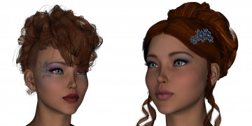 Картинка 3д+графика портрет+ portraits взгляд девушки фон