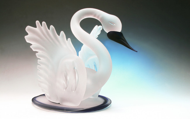 Обои картинки фото разное, ремесла,  поделки,  рукоделие, хрусталь, шея, гусь-хрустальный, стекло, крылья, лебедь, декор