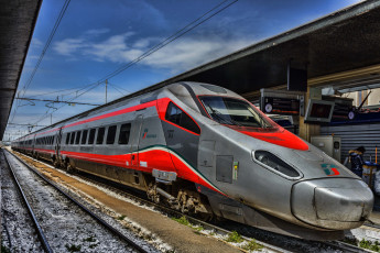 Картинка техника поезда рельсы состав локомотив