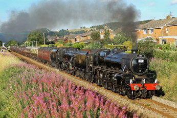 Картинка техника паровозы рельсы паровоз