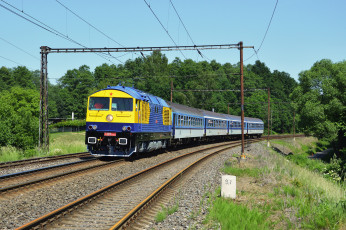 Картинка техника поезда локомотив рельсы состав