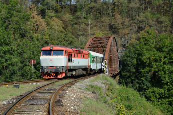 Картинка техника поезда состав локомотив рельсы