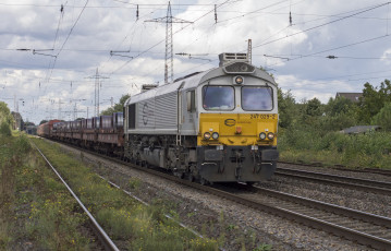 Картинка техника поезда состав локомотив рельсы