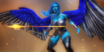 Картинка 3д+графика ангел+ angel взгляд ангел фон девушка