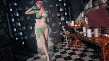 Картинка 3д+графика люди+ people девушка взгляд фон