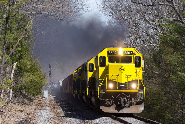 Обои картинки фото техника, поезда, локомотив, рельсы, состав