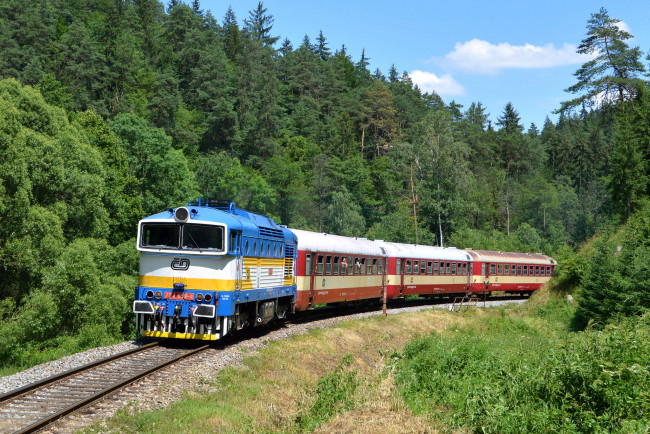 Обои картинки фото техника, поезда, локомотив, состав, рельсы