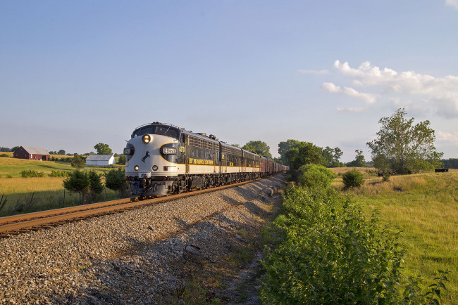 Обои картинки фото техника, поезда, состав, рельсы, локомотив