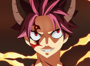 Картинка аниме fairy+tail нацу демон
