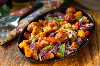 Картинка еда вторые+блюда второе блюдо зелень помидор капуста тыква