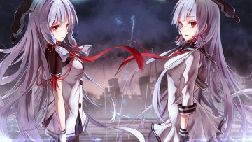 Картинка аниме kantai+collection фон взгляд девушки