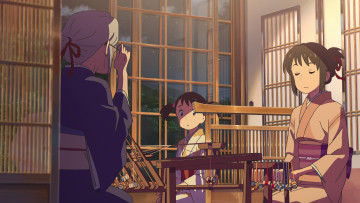 обоя аниме, kimi no na wa, фон, взгляд, девушка