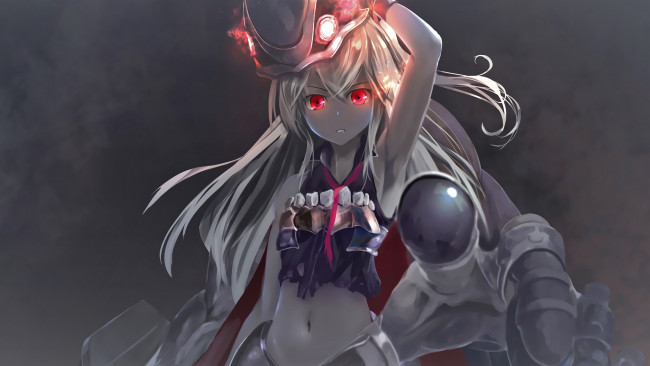 Обои картинки фото аниме, kantai collection, фон, взгляд, девушка