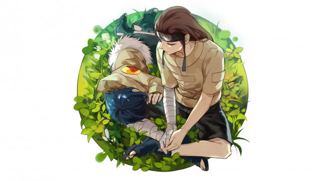 Обои картинки фото аниме, naruto, хьюга