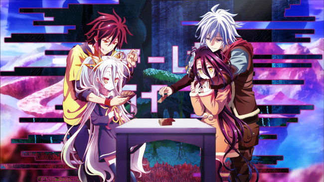 Обои картинки фото аниме, no game no life, парочки