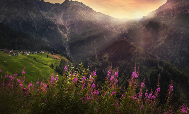 Обои картинки фото природа, восходы, закаты, простор