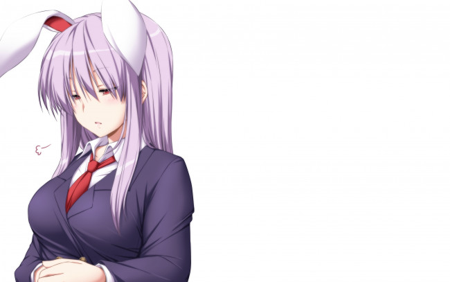 Обои картинки фото аниме, touhou, девушка, взгляд, фон