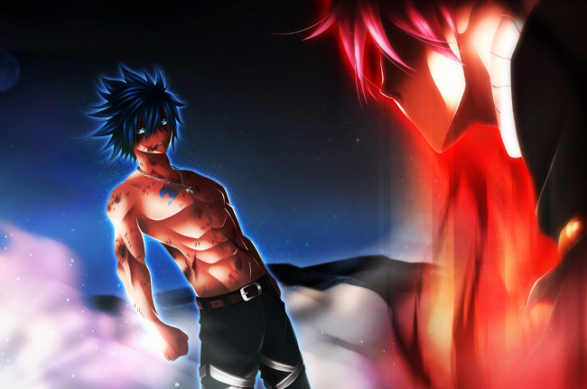 Обои картинки фото аниме, fairy tail, хвост, феи