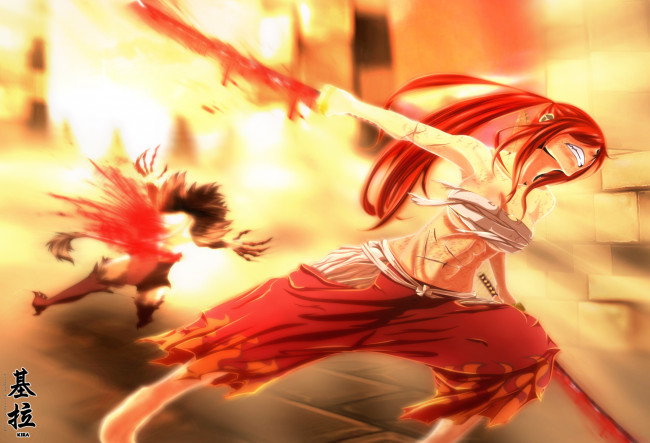 Обои картинки фото аниме, fairy tail, эльза