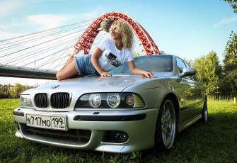 обоя автомобили, -авто с девушками, bmw, 5, series