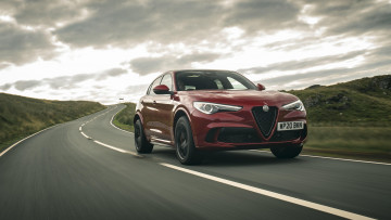 Картинка alfa+romeo+stelvio+quadrifoglio+2020 автомобили alfa+romeo трасса alfa romeo stelvio quadrifoglio 2020 красный