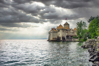 Картинка chateau+chillon города шильонский+замок+ швейцария chateau chillon