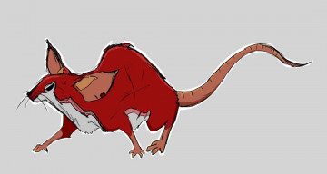 Картинка рисованное животные крыса rat