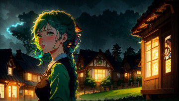 Картинка аниме город +улицы +интерьер +здания нейросети графика нейроарт ai art нейронные сети рисунки нейро искусство