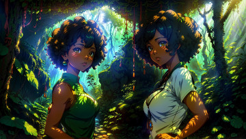 Картинка аниме пейзажи +природа нейросети графика нейроарт ai art нейронные сети рисунки нейро искусство