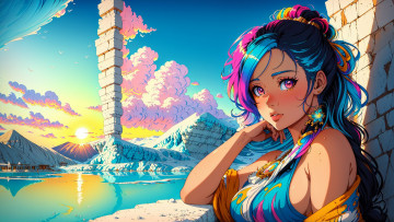 Картинка аниме unknown +другое+ нейросети графика нейроарт ai art нейронные сети рисунки нейро искусство