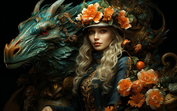 Картинка фэнтези красавицы+и+чудовища нейросети графика нейроарт ai art нейронные сети рисунки нейро искусство