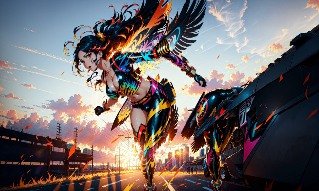 Обои картинки фото аниме, оружие,  техника,  технологии, нейросети, графика, нейроарт, ai, art, нейронные, сети, рисунки, нейро, искусство