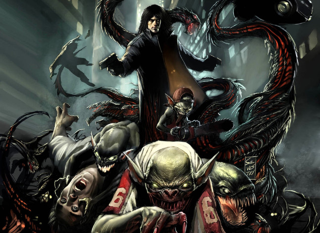 Обои картинки фото видео игры, the darkness, персонажи, оружие, монстры