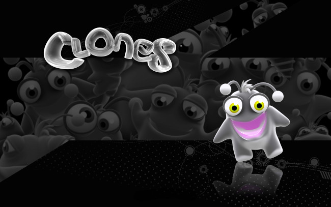 Обои картинки фото видео игры, clones, существо, глаза, улыбка