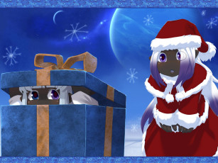 Картинка аниме merry chrismas winter