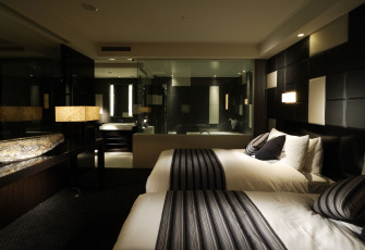 Картинка интерьер спальня подушка кровать