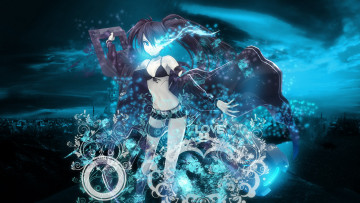 Картинка аниме black rock shooter девушка графика