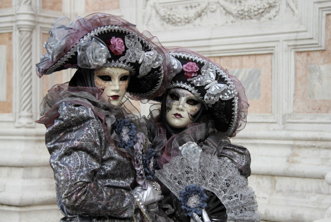 Обои картинки фото разное, маски, карнавальные, костюмы, венеция, карнавал