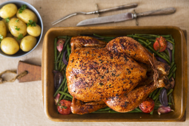 Обои картинки фото еда, мясные, блюда, курица, картофель