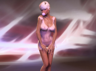 Картинка 3д+графика люди+ people девушка блондинка взгляд